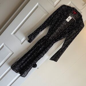 Guess Black and White Floral Cardigan